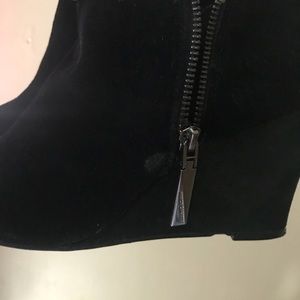 Black suede ankle boots
